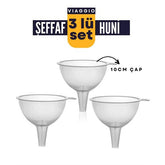 Takaz Global  Şeffaf Huni 10 cm Çap 3 Adet Viaggio Design